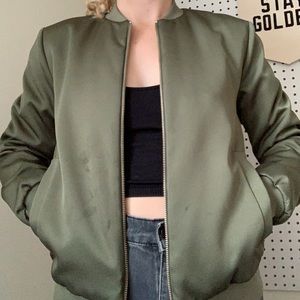 Everlane Olive Green Bomber Jacket